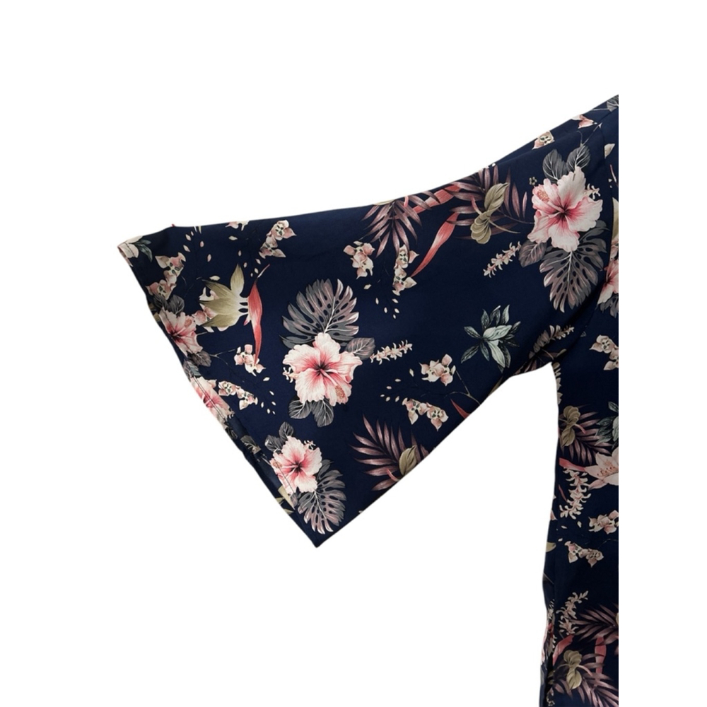 SHEIN Tropical Plant Printed Kimono - Picture 3 of 6